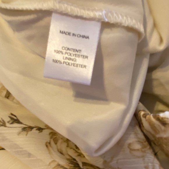 Drew (Anthropologie) Women's Sheer Lined Cream Floral Skirt - M - Picture 11 of 12